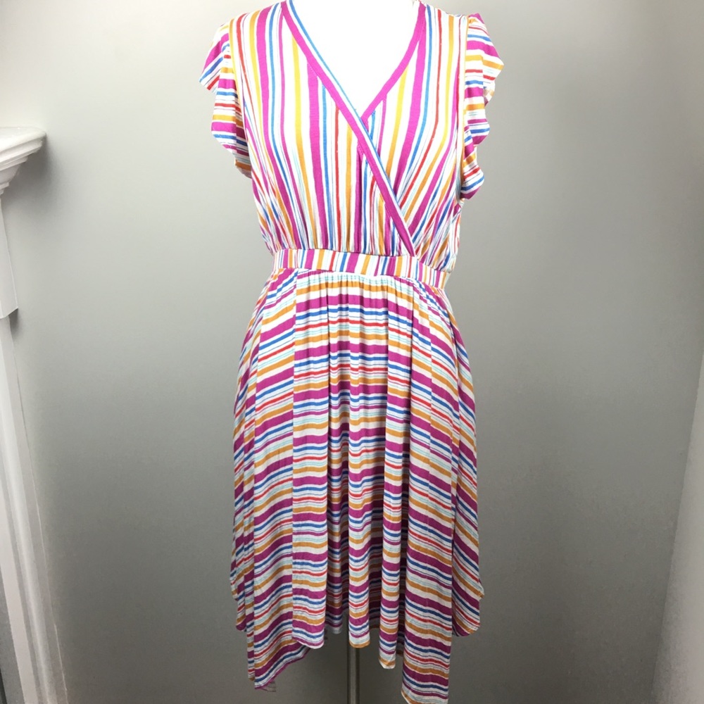 ModCloth Striped Multicolor Dress XL